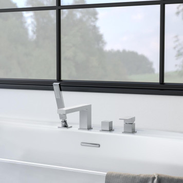 AQ1648CR ЛИБРА смеситель на борт ванны на 4 отв. AQ1648CR-2