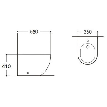 AQ1017-00 ЕВРОПА Биде напольное 560360410мм, крепеж AQ1017-00-1
