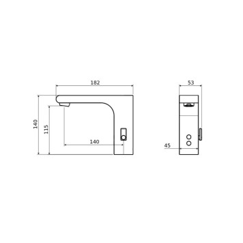AQ5410CR ЛИРА смеситель для раковины электронный AQ5410CR-1