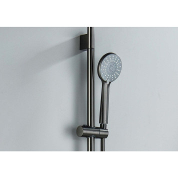 AQ2017BGM БЕТТА душевой гарнитур 3jet 65 см, оружейная сталь (шлиф. черный хром) AQ2017BGM-8