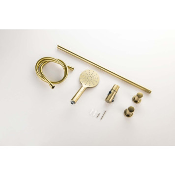 AQ2016BG ОБЕРОН душевой гарнитур 3jet 65 см, шлиф. золото AQ2016BG-8