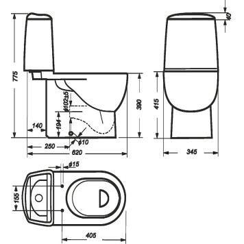 BEST COMFORT Унитаз-компакт Белый S1 (WC.CC/Best/2-DM/WHT.G/S1) WC.CC/Best/2-DM/WHT.G/S1-4