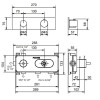 Fantini Nostromo Смеситель для душа, термостатический, 3/4 apos; apos;, на 3 потока, цвет: хром. 87 02 G573B