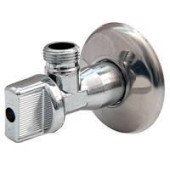 Кран шаровой для смесителя 1/2x1/2, угловой, хромированный, c уплотнительным кольцом