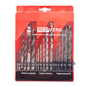 Набор сверл REDVERG по металлу/бетону/дереву 18 шт, 3-4-5-6-8-10 мм(501091) Набор сверл REDVERG по металлу/бетону/дереву 18 шт, 3-4-5-6-8-10 мм(501091)
