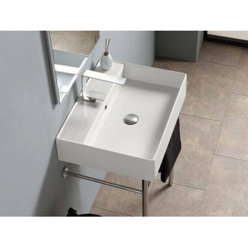 Раковина, Scarabeo, Teorema 2.0, шгв 600-460-145, отверстия для смесителя-1, цвет-Pearl