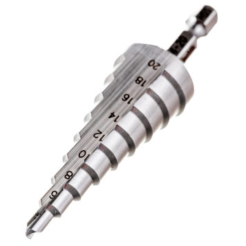 Сверло ступенчатое Makita HSS с прямым желобком, 4-20, 1/4-2