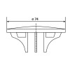 SANIT Декоративная крышка для сифона для поддона 821/50F, цвет: бронза