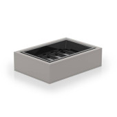 Decor Walther Brownie STS Мыльница настольная, искусственная кожа, цвет: тауп/черный. 0937949