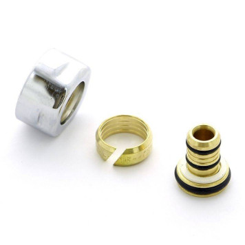 Соединитель Carlo Poletti для м/п трубы 16х2,25 с цилиндрической гайкой цвет хром-4