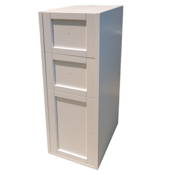 EBAN Domitilla Пенал подвесной 30х37хh114, с 1 дверкой 2 выд. ящика, петли слева (SX), без ручек, цвет BIANCO ASSOLUTO