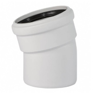Отвод, Ostendorf, Skolan Safe, SKB, 15°, 50, PP-MD, цвет-RAL 7035 светло-серый