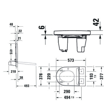 Duravit Starck F Plus Крышка Sensowash с возможностью подключения автосмыва-1