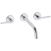 Kludi 20 146 0515 Nova Fonte Puristic Смеситель для раковины 240 мм, настен., на 3 отв., 90°, Компле 201460515
