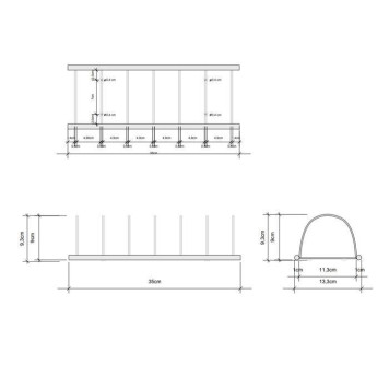 Decor Walther DW 221 Полотенцедержатель 13x35x9см, настольный, цвет: хром-1