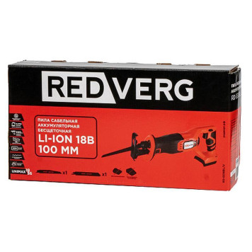 Пила сабельная аккумуляторная бесщеточная REDVERG RD-SS18BL/U (без акк, без з/у)-9