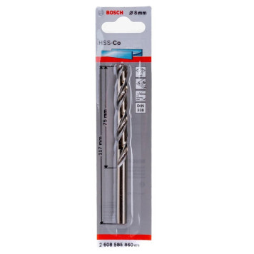 Сверло по металлу Bosch 1 HSS-CO Standard 8мм (860)-4