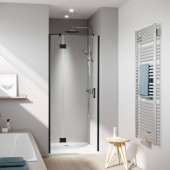 Kermi LIGA Дверь в нишу LI SFL 90x200см., Schwarz Soft+прозрачное стекло с Kermiclean, цвет: черный. LI SFL 09020 3PK