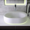 KNIEF Moon Раковина 55х45х16 см, без отв., накладная, с LED подсветкой, цвет: белый матовый. 0600-032-01