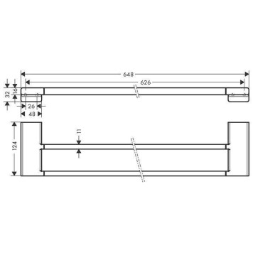 Hansgrohe AddStoris Полотенцедержатель двойной 64.8см., цвет: хром. 41743000-1