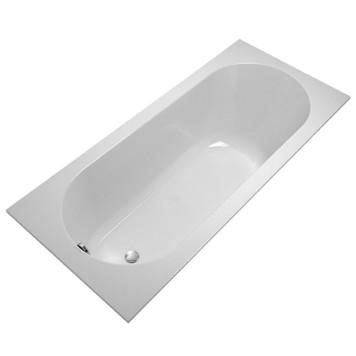 VilleroyBoch Oberon Ванна 180х80х47см., встраиваемая, слив, ножки, Quaryl, цвет: альпийский белый. UBQ180OBE2V-01-1