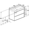 Roca Ona Тумба подвесная 80x45x56см, с 2 ящиками, цвет: белый матовый. A857630509