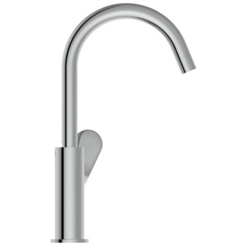 Ideal Standard Ceralife O Смеситель для раковины H21.5см., на 1 отв., с поворотным изливом, без донного клапана, цвет: хром. BE015AA-6