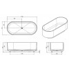 Knief Ellipse shape Ванна отдельностоящая 170x75x56см., из полимерного материала, цвет: Pyrit # 030. 70003030