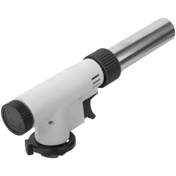 Горелка газовая на цанговый баллон, пласт.корпус, с пьезоподжигом, вращение 360°, регулир.формы пламени, сопло 22 мм-4