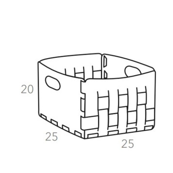 ADJ Корзинка Bottega, 25x25xH20 см., цвет: оливковый/горчичный-1