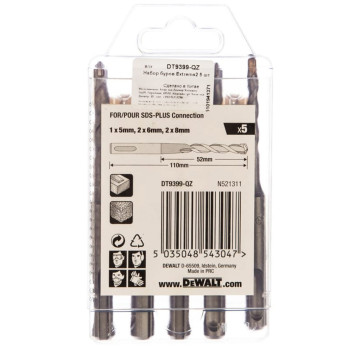 Набор буров SDS plus DeWalt EXTREME2 (5шт.) DT9399