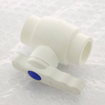 Кран шаровой PPR ProAqua 25 Standart белый ручка-3