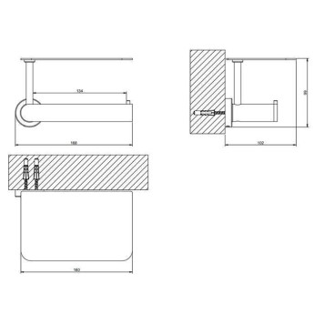 Gessi Emporio accessories Держатель для т/б., с крышкой, подвесной, цвет: хром-1