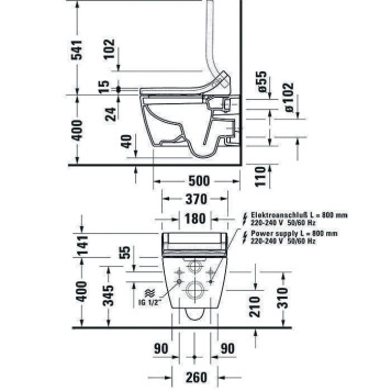 Duravit Крышка биде Sensowash Classic-1