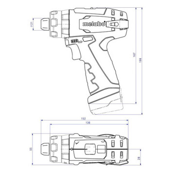 Шуруповерт аккумуляторный Metabo PowerMaxx SB (2 акк; з/у)-6