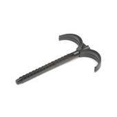 Двойной крюк с дюбелем, РЕХАУ, RAUTITAN, DN 16/17-32 мм, полиамид, чёрный, для 2 труб в изоляции