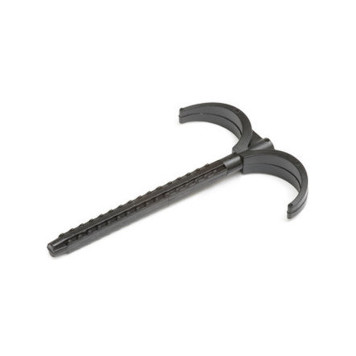 Двойной крюк с дюбелем, РЕХАУ, RAUTITAN, DN 16/17-32 мм, полиамид, чёрный, для 2 труб в изоляции