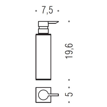 Colombo MiniQ Дозатор настольный 150мл, цвет: графит матовый. B9344.GM-1