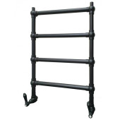 NICOLAZZI EL CAPITAN Полотенцесушитель водяной 55(70)х80.3см., цвет: черный матовый. 5528CLNEM69