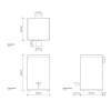 Decor Walther TE 70 SC Ведро 20x20x32см, с педалью и крышкой, softclose, напольное, цвет: черный матовый. 0614560