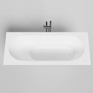 Salini Ornella kit Встраиваемая ванна 170х70х60см, донный клапан, сифон, щелевой слив-перелив, материал: S-Sense, цвет: белый матовый. 102413M-4