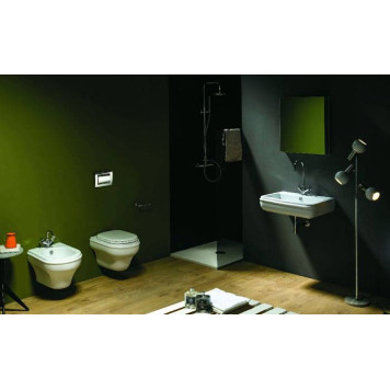 Azzurra Charme Унитаз подвесной 52x40xH36 см, c креплением KIT 2000 CF, цвет: Bianco lucido-1