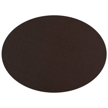 ADJ Плейсмат 47.5x35см., овальный, натуральная кожа, цвет: капучино/шоколад-3