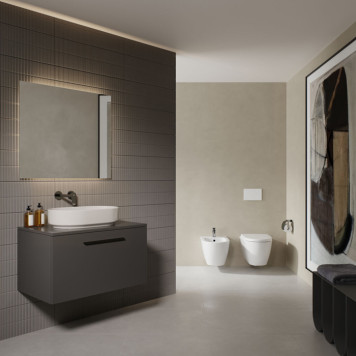 Ideal Standard Ceralife O Смеситель для раковины, на 1 отв., H24см., высокий, технология BlueStart, с донным клапаном Click Clack, цвет: хром. BE013AA-1