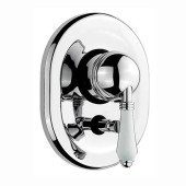 Nicolazzi P.m. Blanc Встраиваемый смеситель для душа с переключением, 2 источника, ручки белая керамика, цвет: хром. 3460CR76,  4060