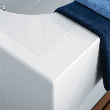 VilleroyBoch Oberon Ванна 180х80х47см., встраиваемая, слив, ножки, Quaryl, цвет: альпийский белый. UBQ180OBE2V-01-5