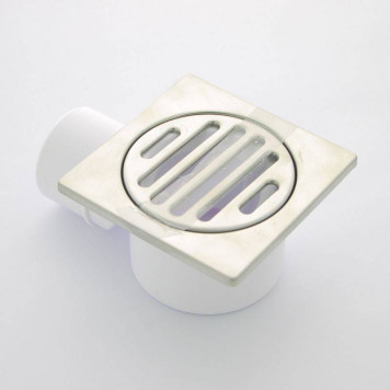 Трап McAlpine 100 х 100 мм, H=62 мм, выход 50 мм, нерж.сталь-1