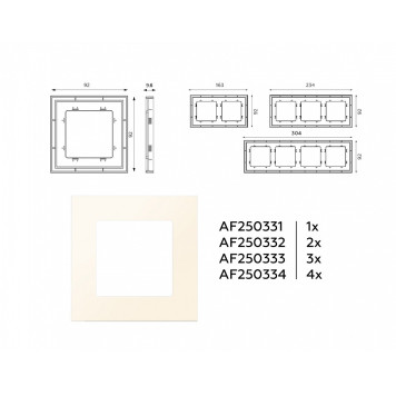 Рамка на 1 пост Ambrella Volt Qubi AF250331-3