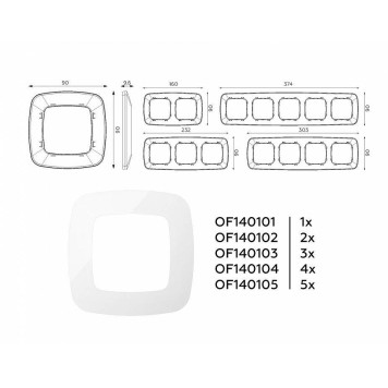 Рамка на 3 поста Ambrella Volt Ecta OF140103-3