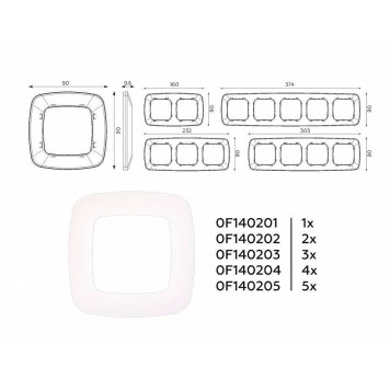 Рамка на 2 поста Ambrella Volt Ecta OF140202-4